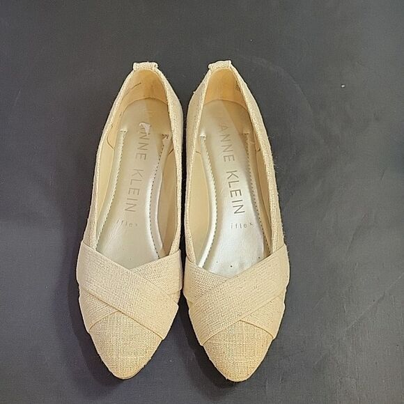 ANNE KLEIN POINTED TOE CRISSCROSS DOUBLE STRAP SLIP-ON WOMEN"S FLAT SHOE - Picture 4 of 16